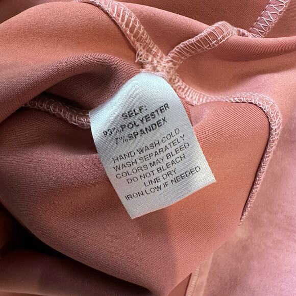 Fashion Nova Suede Ruffle Dress Dusty Pink Off Shoulder Mermaid Curvy Size 3X - Picture 5 of 11